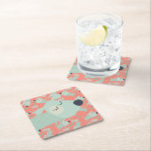 Woof Dogs and Bones スクエアペーパーコースター (インサイチュ)