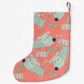 Woof Dogs and Bones スモールクリスマスストッキング (裏面)