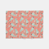 Woof Dogs and Bones フリースブランケット (正面(横))