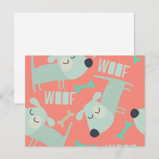 Woof Dogs and Bones ポストカード (正面/裏面)