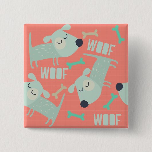 Woof Dogs and Bones 缶バッジ (正面)