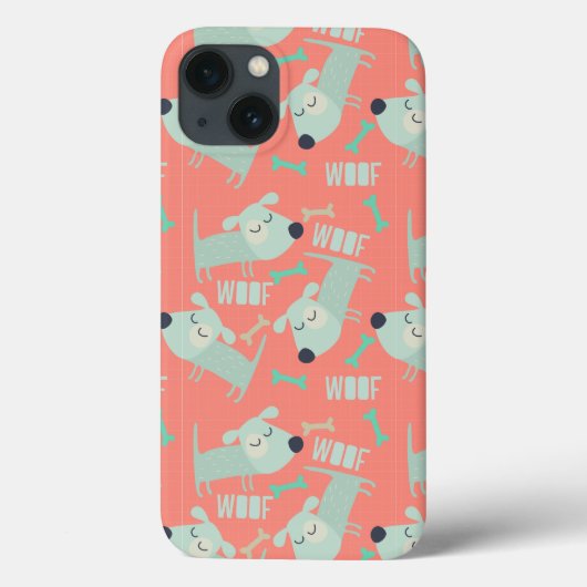 Woof Dogs and Bones Case-Mate iPhoneケース (裏面)