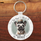 Woof Pet Dogの写真を見た キーホルダー (正面)