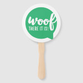 Woof there it - K9引用文有名な犬の引用文Sas ハンドファン (裏面)