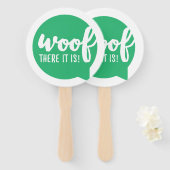 Woof there it - K9引用文有名な犬の引用文Sas ハンドファン (正面&裏面)