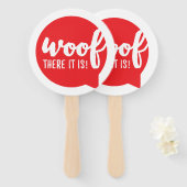 Woof there it - K9引用文有名な犬の引用文Sas ハンドファン (正面&裏面)