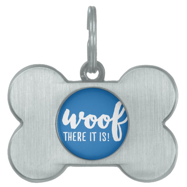 Woof there it - K9引用文有名な犬の引用文Sas ペットネームタグ (正面)