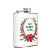 Woof Woof Christmas Flask - Customizable Text  フラスク (右)