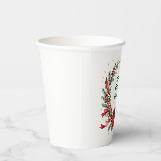 Woof Woof Christmas Paper Cup - Customizable Text  紙コップ (右)