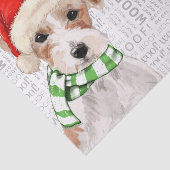 Woof Word ArtとChristmas Jack Russell Dog 薄葉紙 (詳細)