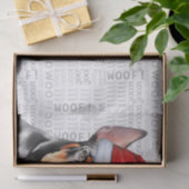 Woof Word Art and Christmas Doberman Pinscher Dog 薄葉紙 (ギフト)