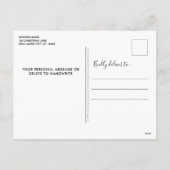 Woof Youメリークリスマスカスタムかわいいペットドッグ写真 シーズンポストカード (裏面)