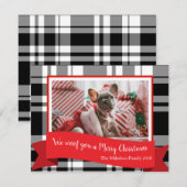 Woof You a Merry Christmas Pet Photo シーズンカード (正面/裏面)