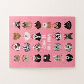 Woof You Be Mine Dog顔 ジグソーパズル (横)