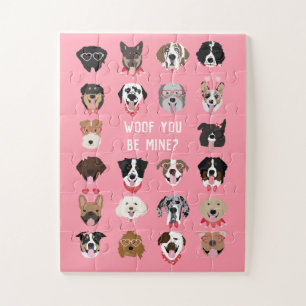 Woof You Be Mine Dog顔 ジグソーパズル