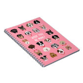 Woof You Be Mine Dog顔 ノートブック (右側)