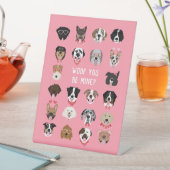 Woof You Be Mine Dog顔 台座サイン (インサイチュ)