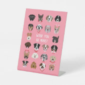 Woof You Be Mine Dog顔 台座サイン (正面)