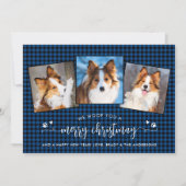 Woof You Merry Christmasカスタム Dog Photo Collage シーズンカード (正面)