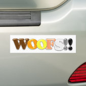 WOOFS!! バンパーステッカー (車上)