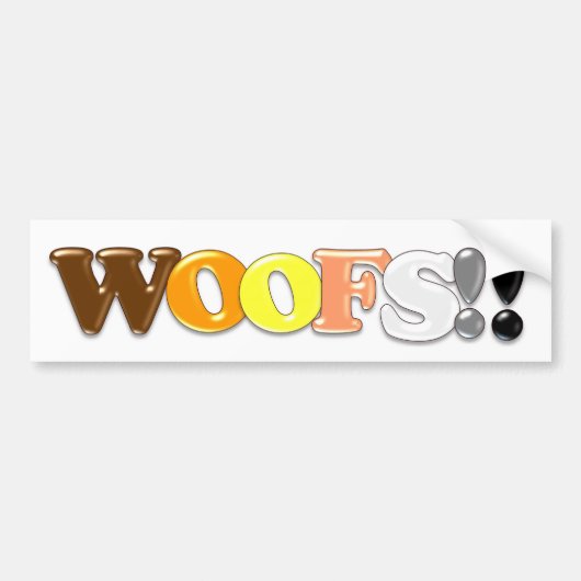 WOOFS!! バンパーステッカー (正面)