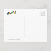 Woohooのようなおもしろい懇親会パーティー日付を保存 案内ポストカード (裏面)