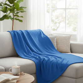 Wool blanket in blue, warm blue wool blanket フリースブランケット