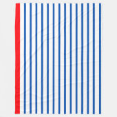 Wool blanket with blue stripes, Nautical-themed  フリースブランケット (正面)