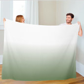 Wool ombre green blanket, Green gradient throw フリースブランケット