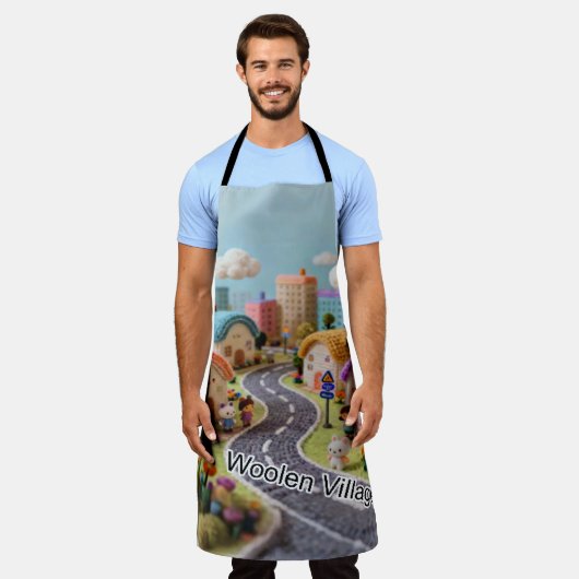 Woolen Village エプロン (着用した状態)