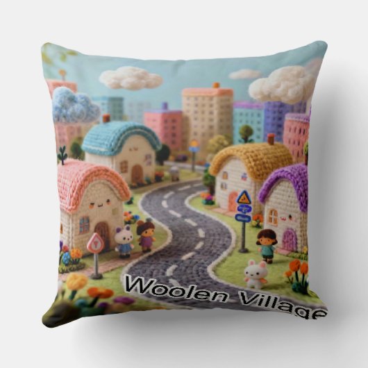Woolen Village クッション (裏面)