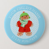 WOOLIE GINGERBRAD子IDボタン – 青 缶バッジ (正面)