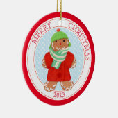 WOOLIE GINGERBREAD 2023 セラミック円形オーナメント セラミックオーナメント (右)