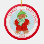 WOOLIE GINGERBREAD 2023 セラミック円形オーナメント セラミックオーナメント (裏面)