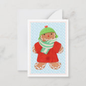 WOOLIE GINGERBREAD 3.5x2.5フラットカード ノートカード (正面)