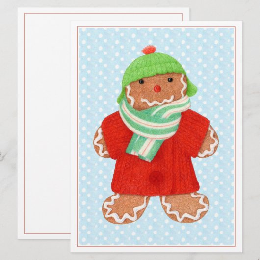 WOOLIE GINGERBREAD 6.5x8.75フラットカード シーズンカード (正面/裏面)