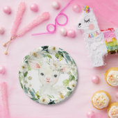 Woolie Lambert 7"デザートプレート – ベビーシャワー ペーパープレート (パーティー)