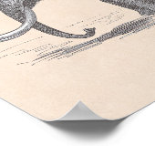 Woolly Mammoth and Skeleton Prehistoric Animals ポスター (角)