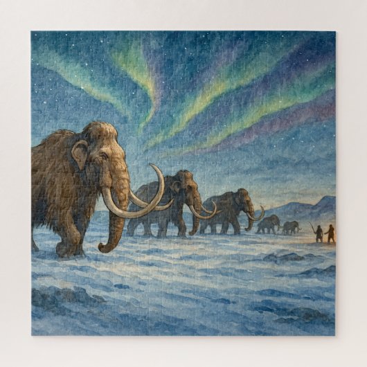 Woolly Mammoth Majestic Tundra Trudge ジグソーパズル (縦)