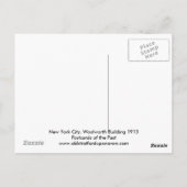 Woolworth建物1913, New York City, Houlworth ポストカード (裏面)