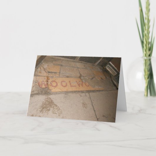 "WOOLWORTH Sidewalk"誕生日カード カード (正面)