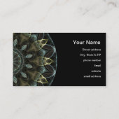 Wooly緑および青の王室のな万華鏡のように千変万化するパターン 名刺 (裏面)