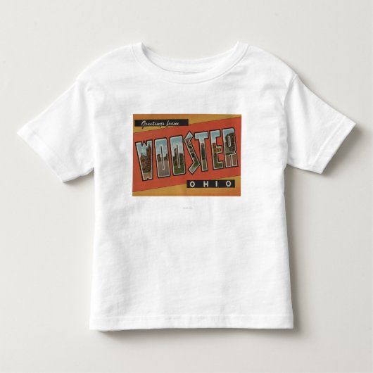 WoosterのOhioLargeの手紙ScenesWooster、オハイオ州 トドラーTシャツ (正面)