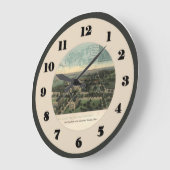 Wooster Ohioポストカードクロック – 大学1914 ラージ壁時計 (傾斜)