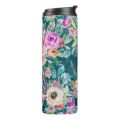 WOOTのカラフルな熱帯花の水彩画のカスタム タンブラー (回転左)