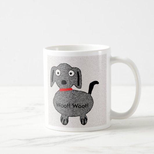 Woot! Woot! 子犬のマグ コーヒーマグカップ (右)