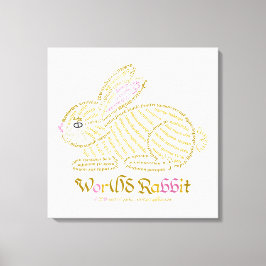 Wor(l)dラビットキャンバス印刷 キャンバスプリント