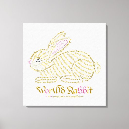 Wor(l)dラビットキャンバス印刷 キャンバスプリント (正面)