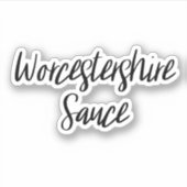 Worcestershireソースの保管ステッカー シール (正面)