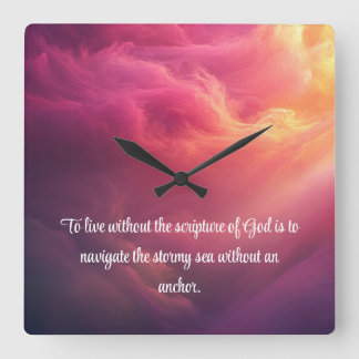 Wordのいかり スクエア壁時計